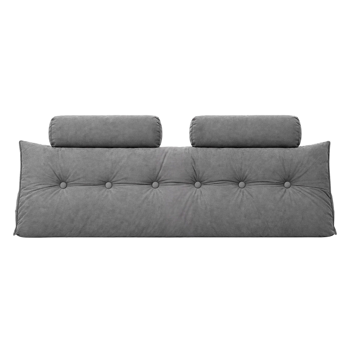Artiss Headboard Pillow Queen Wedge Backrest Triangular with 2 Cushions Grey