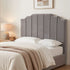 Bed Head Headboard Double Velvet 138CM - Grey