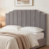 Bed Head Headboard King Velvet 183CM - Grey