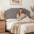 Bed Head Headboard King Velvet 183CM - Grey
