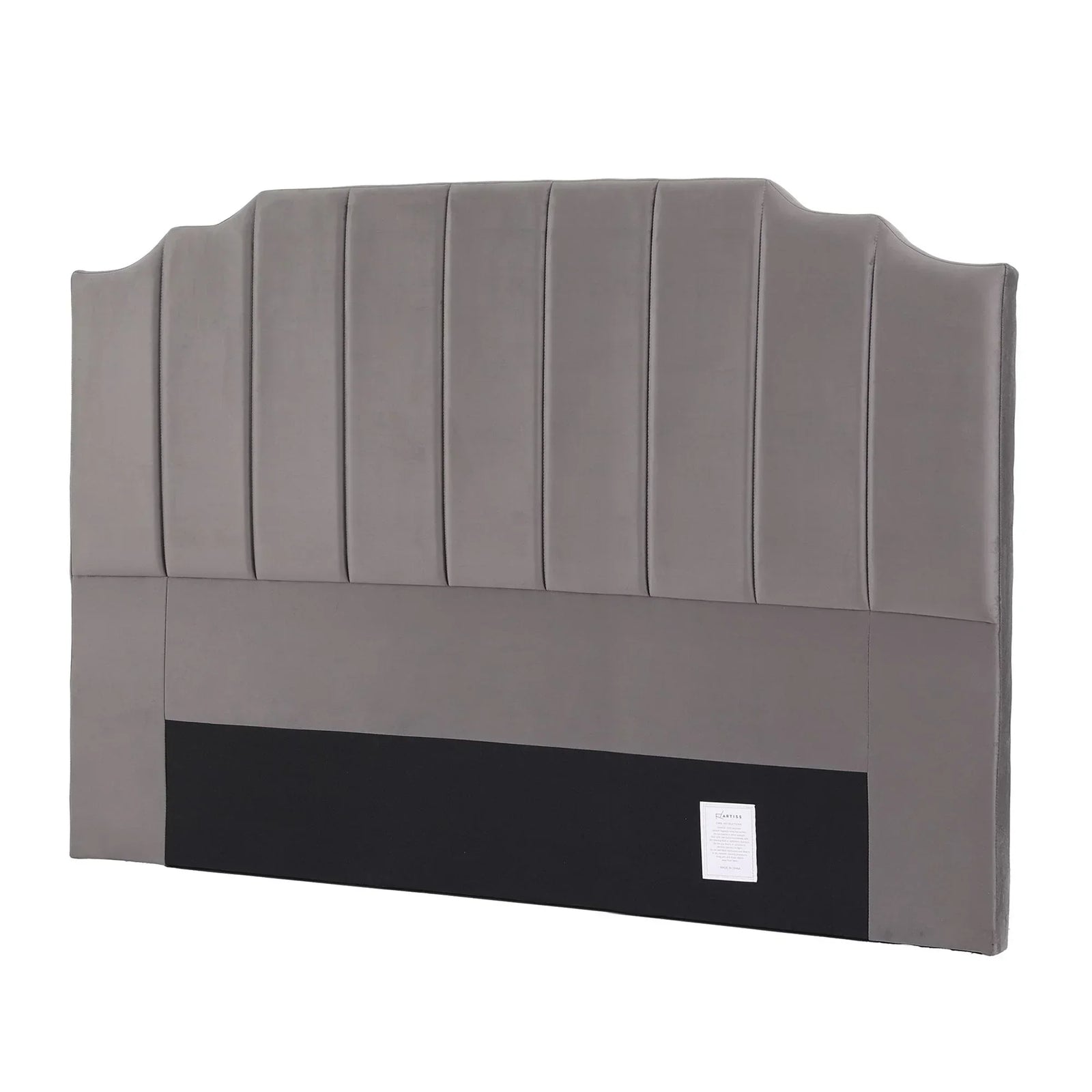 Bed Head Headboard King Velvet 183CM - Grey