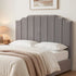 Bed Head Headboard Queen Velvet 153CM - Grey