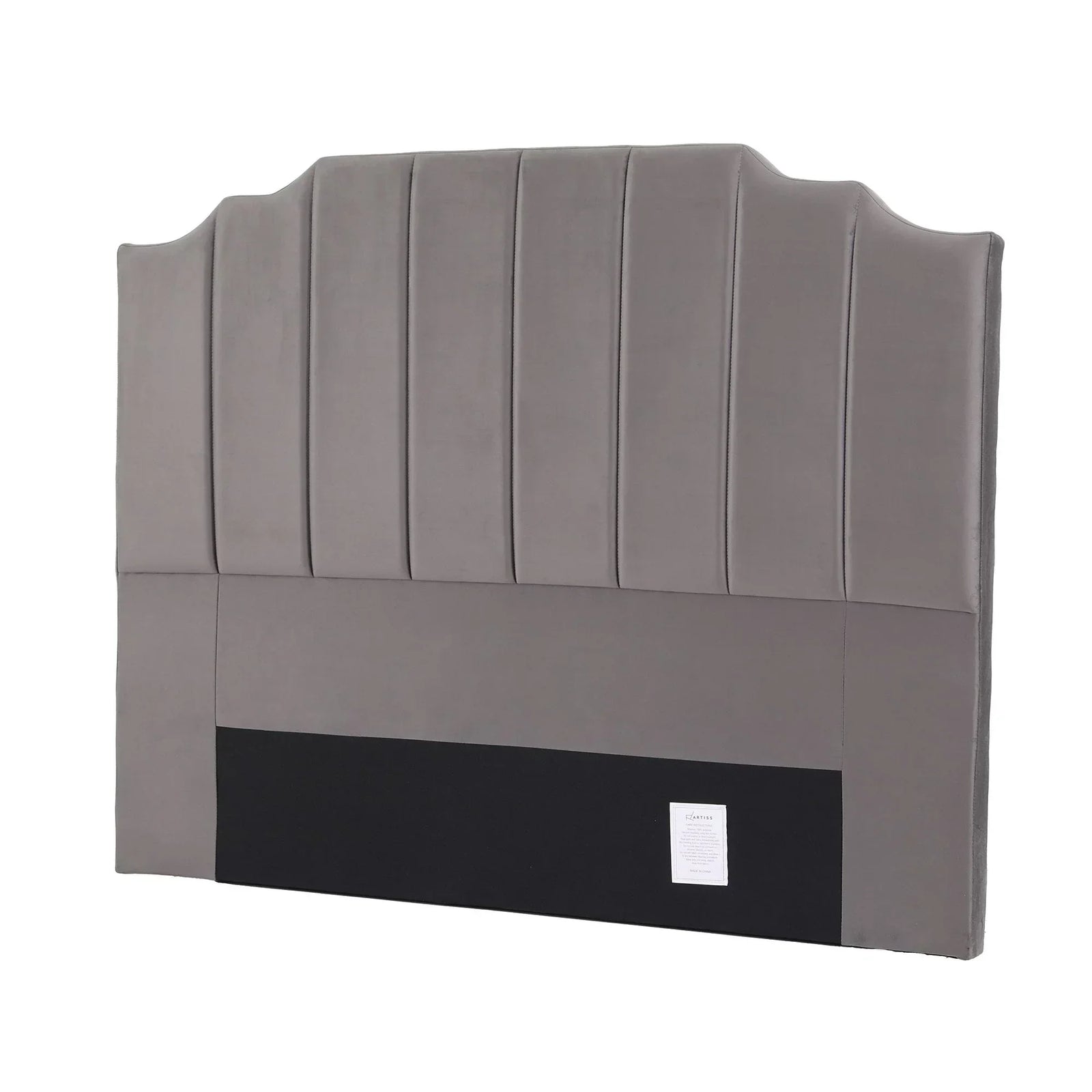 Bed Head Headboard Queen Velvet 153CM - Grey