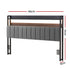 Artiss King Bedhead with Charging Station, Storage Shelves and RGB LED Grey