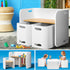 3PCS Kids Table and Chairs Set Multifunctional Storage Desk White
