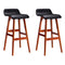 Artiss 2x Bar Stools Wooden Stool Black