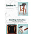 Set of 2 Sliva Bentwood Bar Stools PU Leather Walnut Frame Black Seat Kitchen Counter Chairs