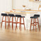 Artiss 4x Bar Stools PU Leather Bentwood Black 74cm Kitchen Chairs