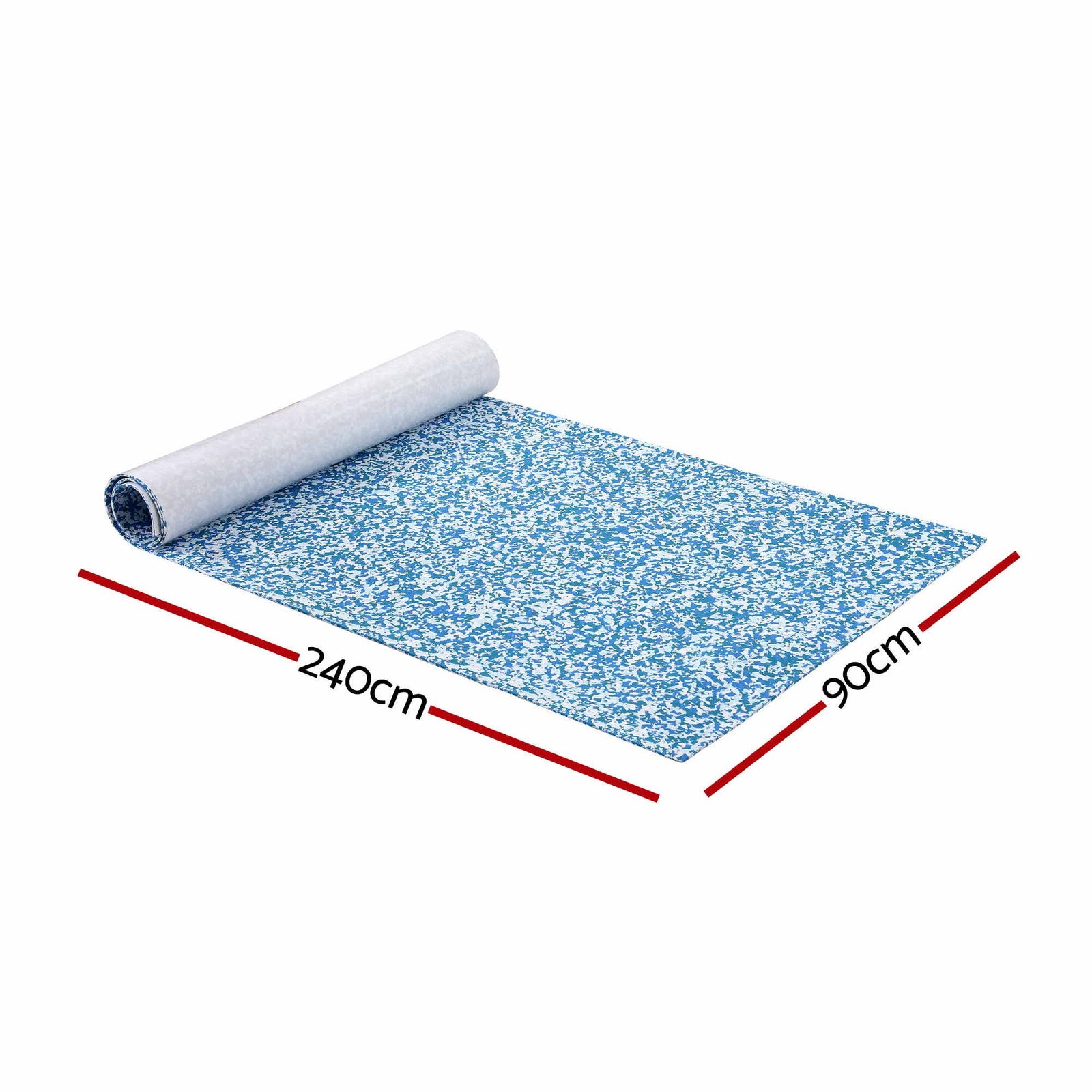Boat Flooring, EVA Foam Decking Mat, 240x90cm, Blue Camo