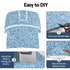 Boat Flooring, EVA Foam Decking Mat, 240x90cm, Blue Camo