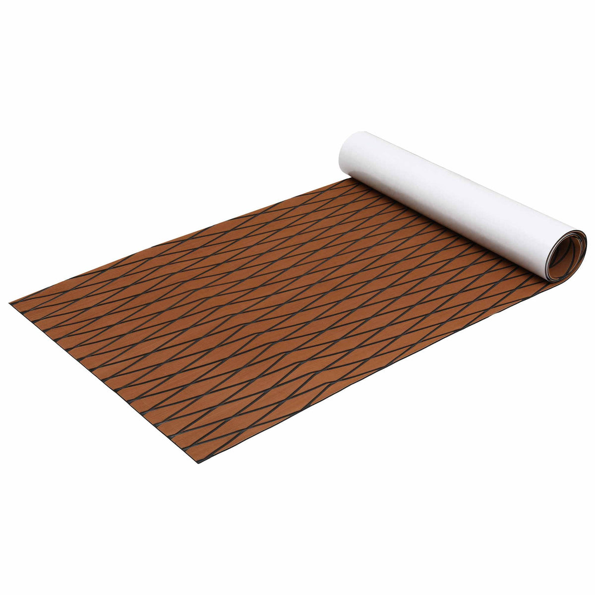 Seamanship EVA Foam Boat Flooring Decking Mat 240x90cm 6mm Brown Self-Adhesive