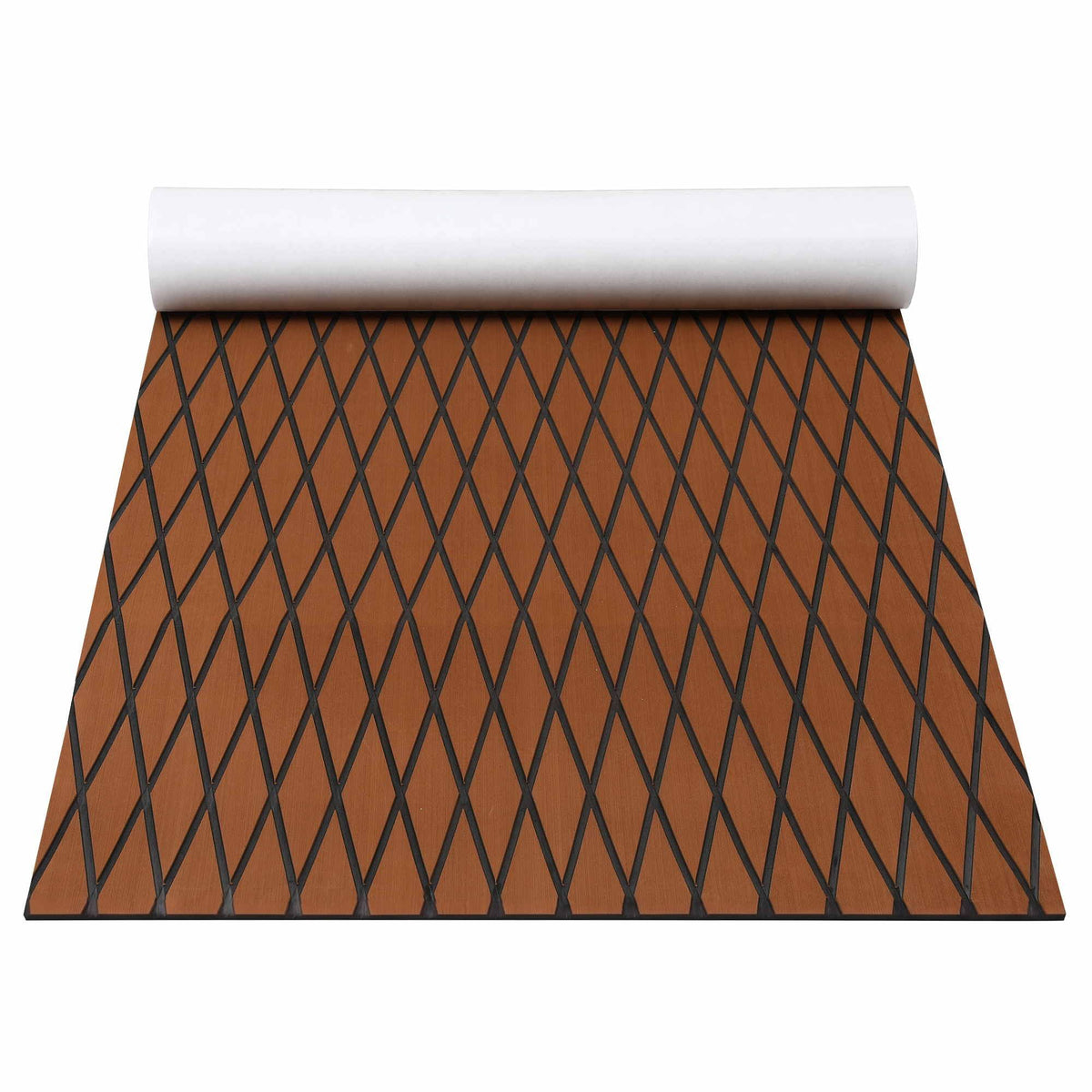 Seamanship EVA Foam Boat Flooring Decking Mat 240x90cm 6mm Brown Self-Adhesive