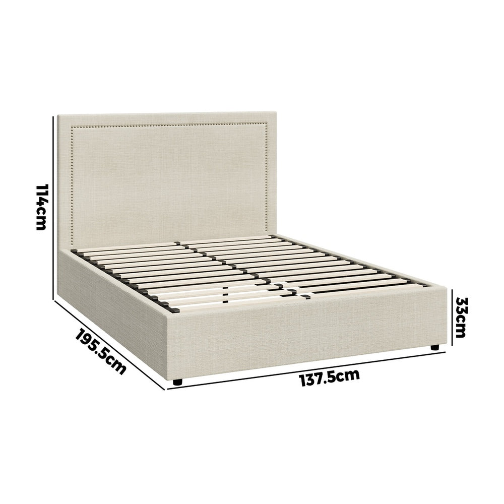 Bed Frame Double Size Gas Lift Base Storage ADI