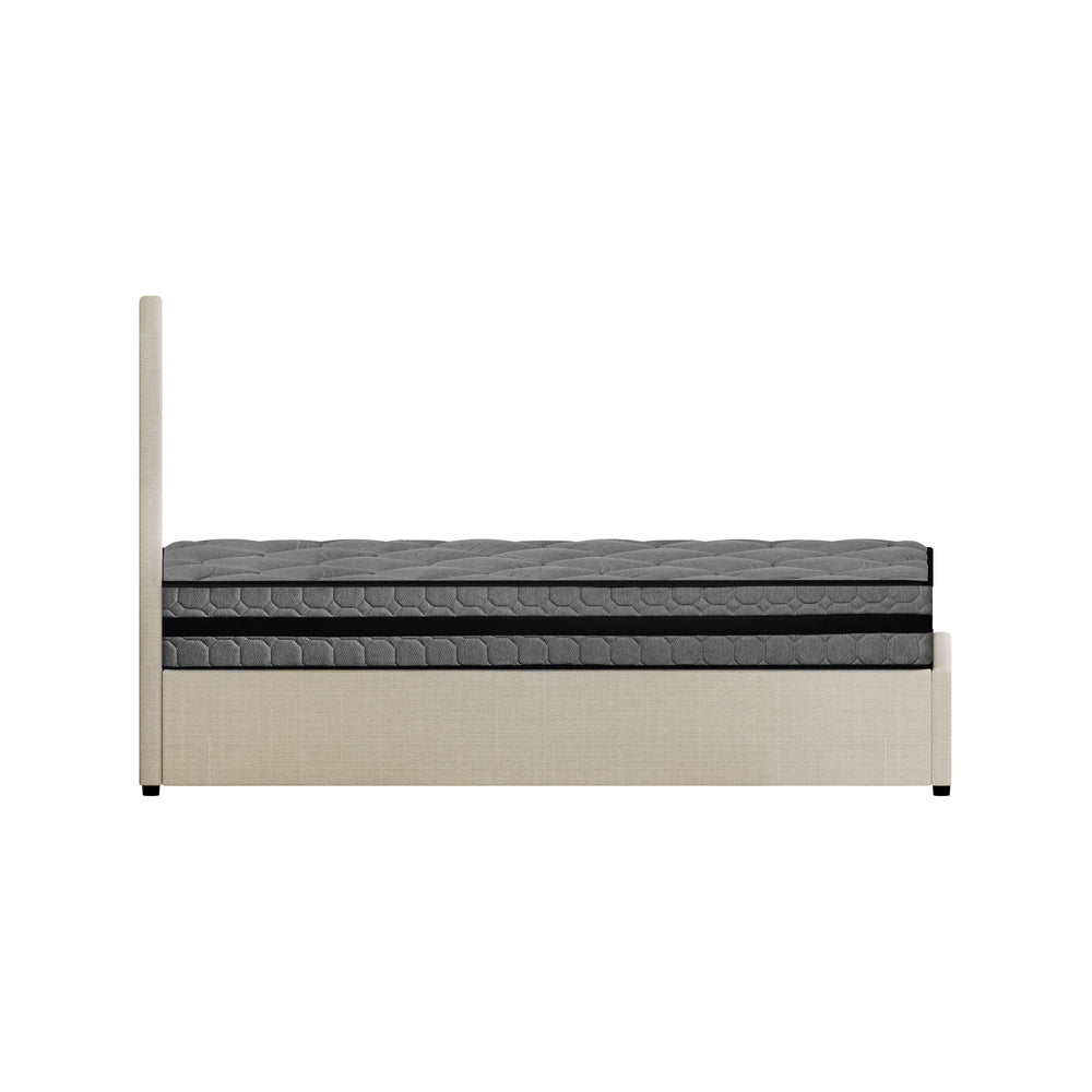 Oikiture Bed Frame With Mattress Set King Size Gas Lift Storage ADI