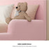 Kids Bed Frame Single Size Base with Side Rails Boucle Pink