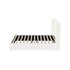 Oikiture Bed Frame Double Size Gas Lift Base Boucle Fabric White