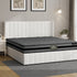 Oikiture Bed Frame with Mattress Set King Size Gas Lift Boucle BILY