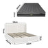 Oikiture Bed Frame with Mattress Set King Size Gas Lift Boucle BILY