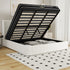 Oikiture Bed Frame with Mattress Set King Size Gas Lift Boucle BILY