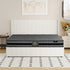 Oikiture Bed Frame with Mattress Set King Size Gas Lift Boucle BILY