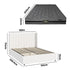 Oikiture Bed Frame with Mattress Set Queen Size Gas Lift Boucle BILY