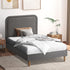 Bed Frame King Single Size Fabric Grey BOB