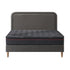 Oikiture Bed Frame Queen Size Beds Platform with Mattress Grey Fabric