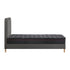 Oikiture Bed Frame Queen Size Beds Platform with Mattress Grey Fabric