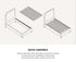 Oikiture Bed Frame Queen Size Beds Platform with Mattress Grey Fabric