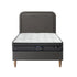 Bed Frame Single Size Base with Bonnell Spring Mattress Grey