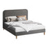 Bed Frame Queen Size Fabric Grey BOB