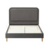 Bed Frame Queen Size Fabric Grey BOB