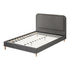 Bed Frame Queen Size Fabric Grey BOB