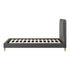 Bed Frame Queen Size Fabric Grey BOB