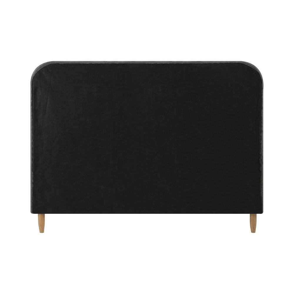 Bed Frame Queen Size Fabric Grey BOB