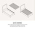 Bed Frame Queen Size Fabric Grey BOB