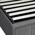 Double Bed Frame Gas Lift Storage Base Fabric Grey