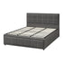 Bed Frame King Size Gas Lift Storage Base Fabric Grey