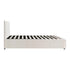 Bed Frame King Single Gas Lift Storage Base Boucle White