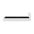Bed Frame Double Size Tufted Headboard White Boucle