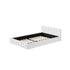 Bed Frame Double Size Tufted Headboard White Boucle