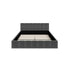 Bed Frame Double Size Tufted Headboard Grey Velvet
