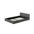 Bed Frame Double Size Tufted Headboard Grey Velvet