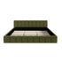 Bed Frame King Size Tufted Headboard Green Boucle