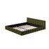 Bed Frame King Size Tufted Headboard Green Boucle