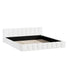 Bed Frame King Size Tufted Headboard White Boucle