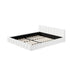 Bed Frame King Size Tufted Headboard White Boucle
