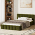 Bed Frame King Single Size Tufted Headboard Green Boucle