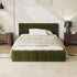 Bed Frame King Single Size Tufted Headboard Green Boucle