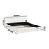 Bed Frame Queen Size Tufted Headboard White Boucle